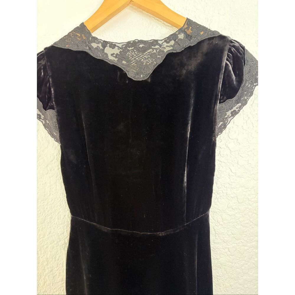 Rixo Amari Silk-Velvet Midi Dress in Black Size 2 - Picture 9 of 12